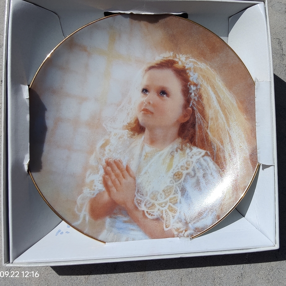 Kathryn Andrews Fincher "My First Communion" Collector Plate - Religious Gift